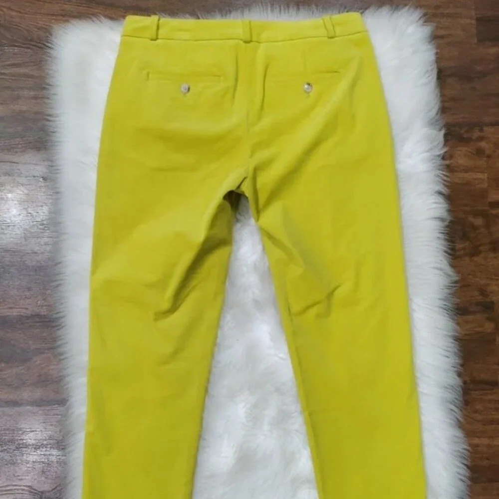 Banana Republic Avery Corduroy low Rise  Ankle Pants 4 Yellow Women's - Picture 6 of 11